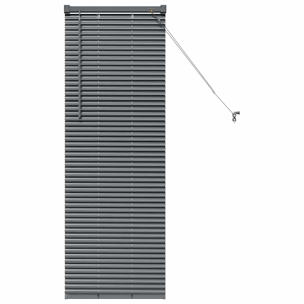 Venetian Blinds Manual Dark Grey 130 x 45 cm Aluminium