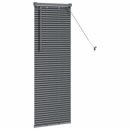 Venetian Blinds Manual Dark Grey 130 x 50 cm Aluminium