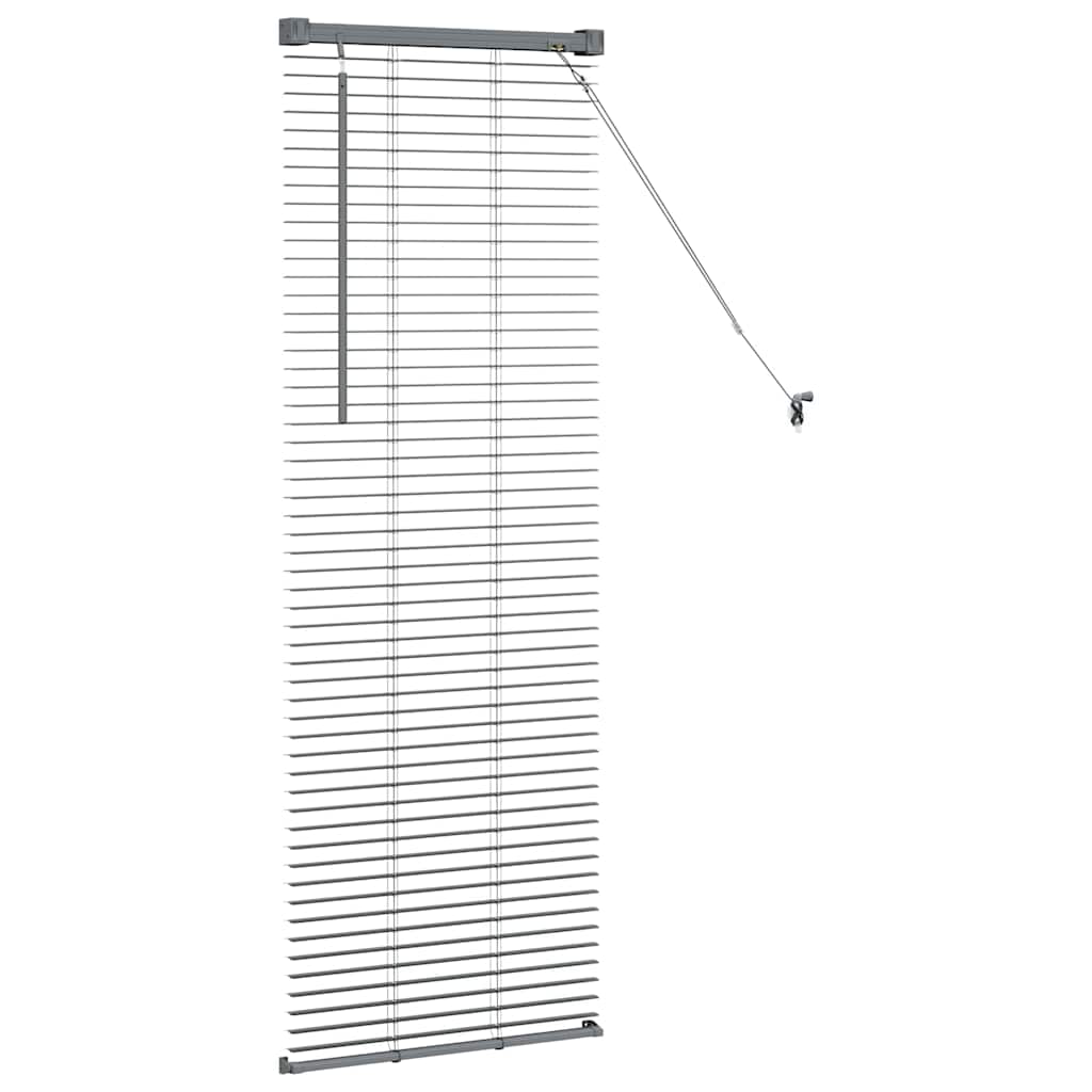 Venetian Blinds Manual Dark Grey 130 x 50 cm Aluminium