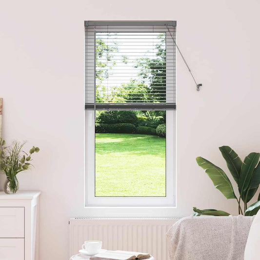 Venetian Blinds Dark Grey 130 x 55 cm Aluminium