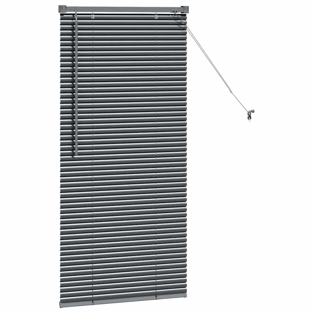 Venetian Blinds Manual Dark Grey 130 x 55 cm Aluminium