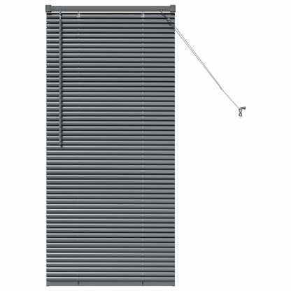 Venetian Blinds Manual Dark Grey 130 x 55 cm Aluminium