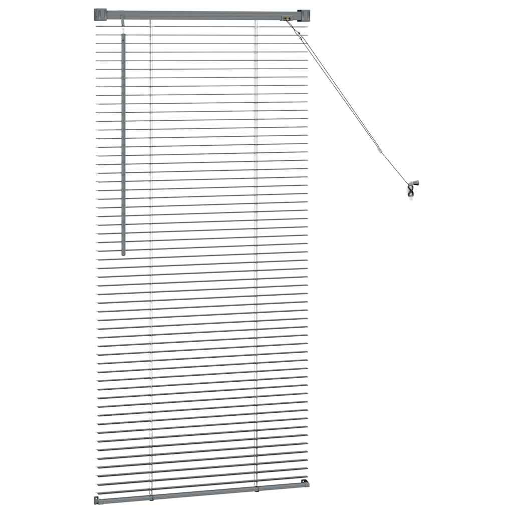 Venetian Blinds Manual Dark Grey 130 x 65 cm Aluminium