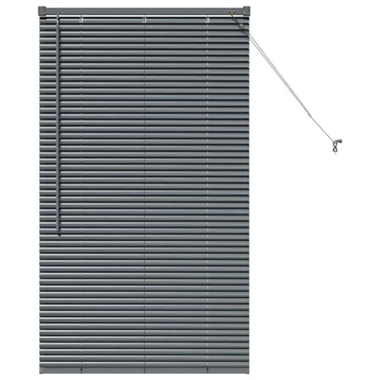 Venetian Blinds Manual Dark Grey 130 x 75 cm Aluminium