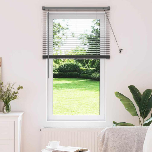 Venetian Blinds Dark Grey 130 x 80 cm Aluminium