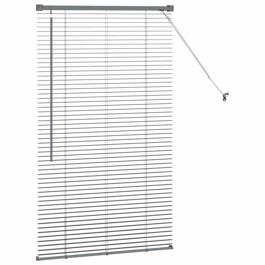 Venetian Blinds Manual Dark Grey 130 x 80 cm Aluminium
