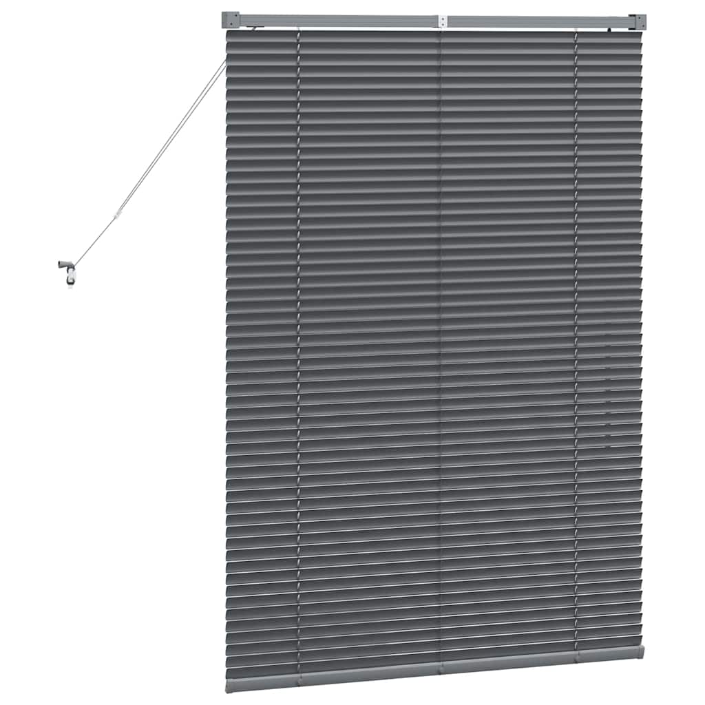 Venetian Blinds Manual Dark Grey 130 x 85 cm Aluminium