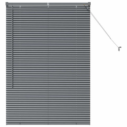 Venetian Blinds Dark Grey 130 x 90 cm Aluminium