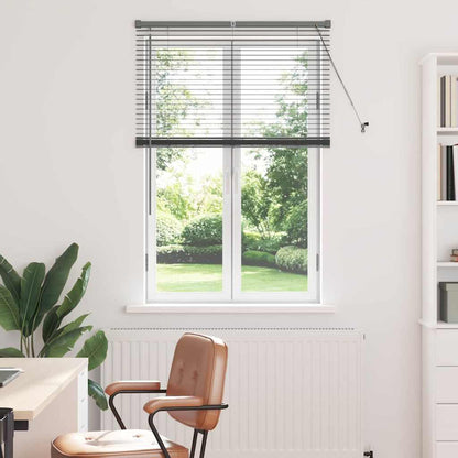 Venetian Blinds Manual Dark Grey 130 x 95 cm Aluminium