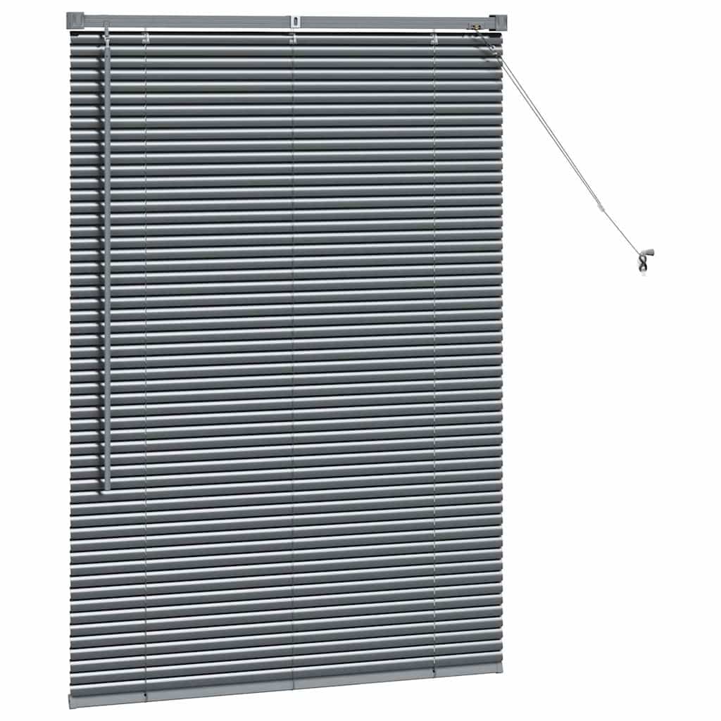 Venetian Blinds Manual Dark Grey 130 x 95 cm Aluminium