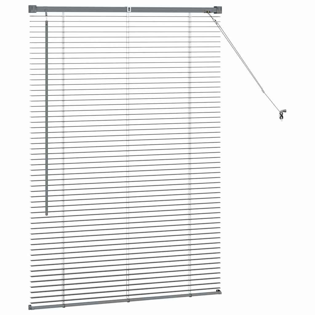 Venetian Blinds Manual Dark Grey 130 x 95 cm Aluminium