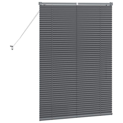 Venetian Blinds Manual Dark Grey 130 x 95 cm Aluminium