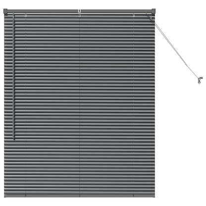 Venetian Blinds Manual Dark Grey 130 x 100 cm Aluminium