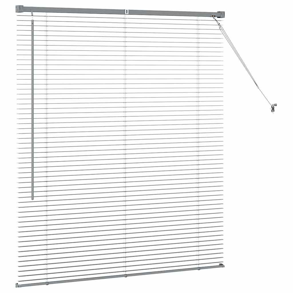 Venetian Blinds Manual Dark Grey 130 x 110 cm Aluminium