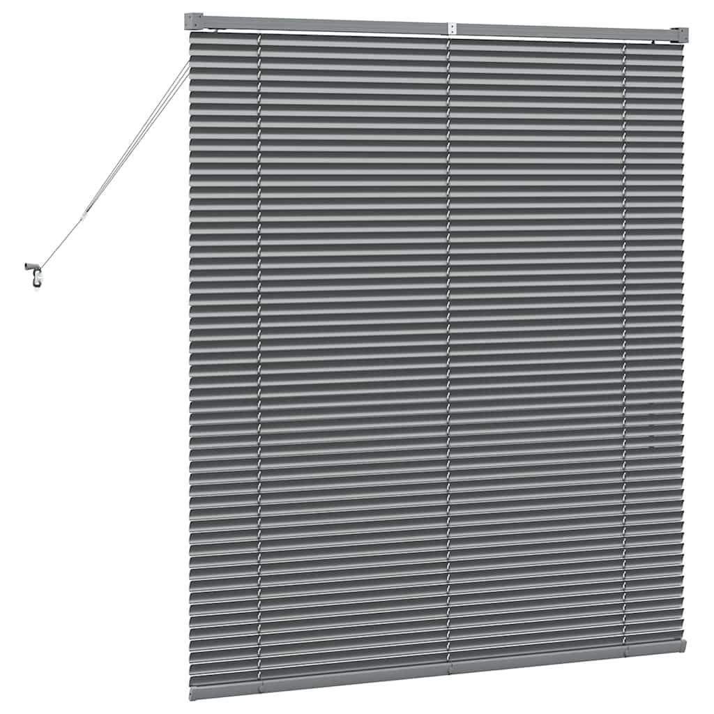 Venetian Blinds Manual Dark Grey 130 x 110 cm Aluminium