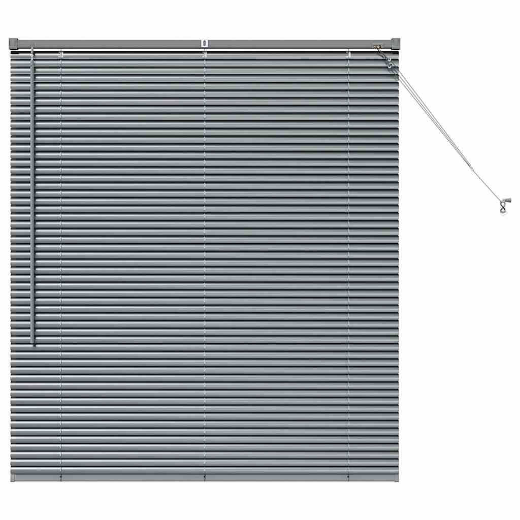 Venetian Blinds Manual Dark Grey 130 x 110 cm Aluminium