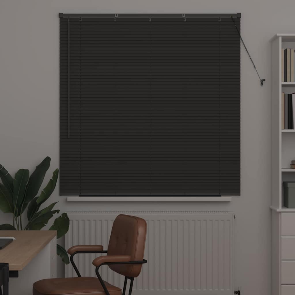 Venetian Blinds Manual Dark Grey 130 x 125 cm Aluminium