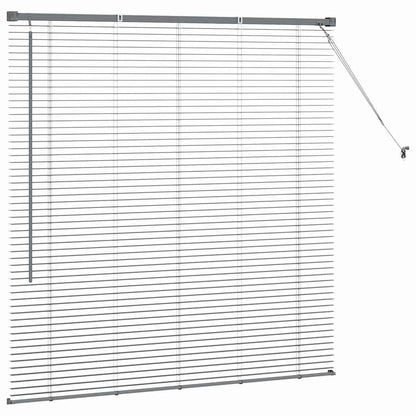 Venetian Blinds Manual Dark Grey 130 x 125 cm Aluminium