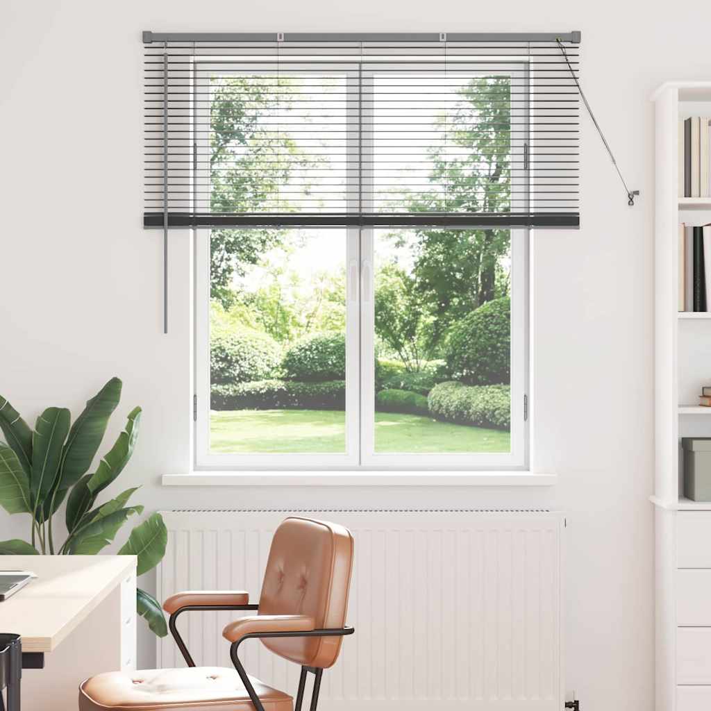 Venetian Blinds Manual Dark Grey 130 x 130 cm Aluminium
