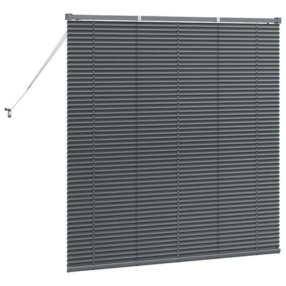 Venetian Blinds Manual Dark Grey 130 x 130 cm Aluminium