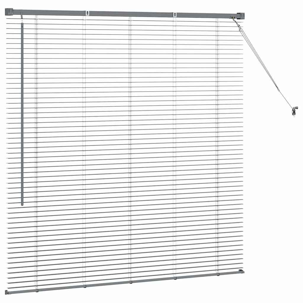 Venetian Blinds Manual Dark Grey 130 x 135 cm Aluminium