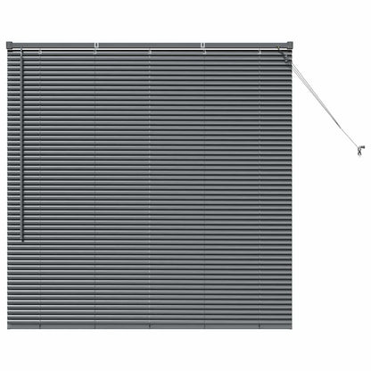 Venetian Blinds Manual Dark Grey 130 x 135 cm Aluminium