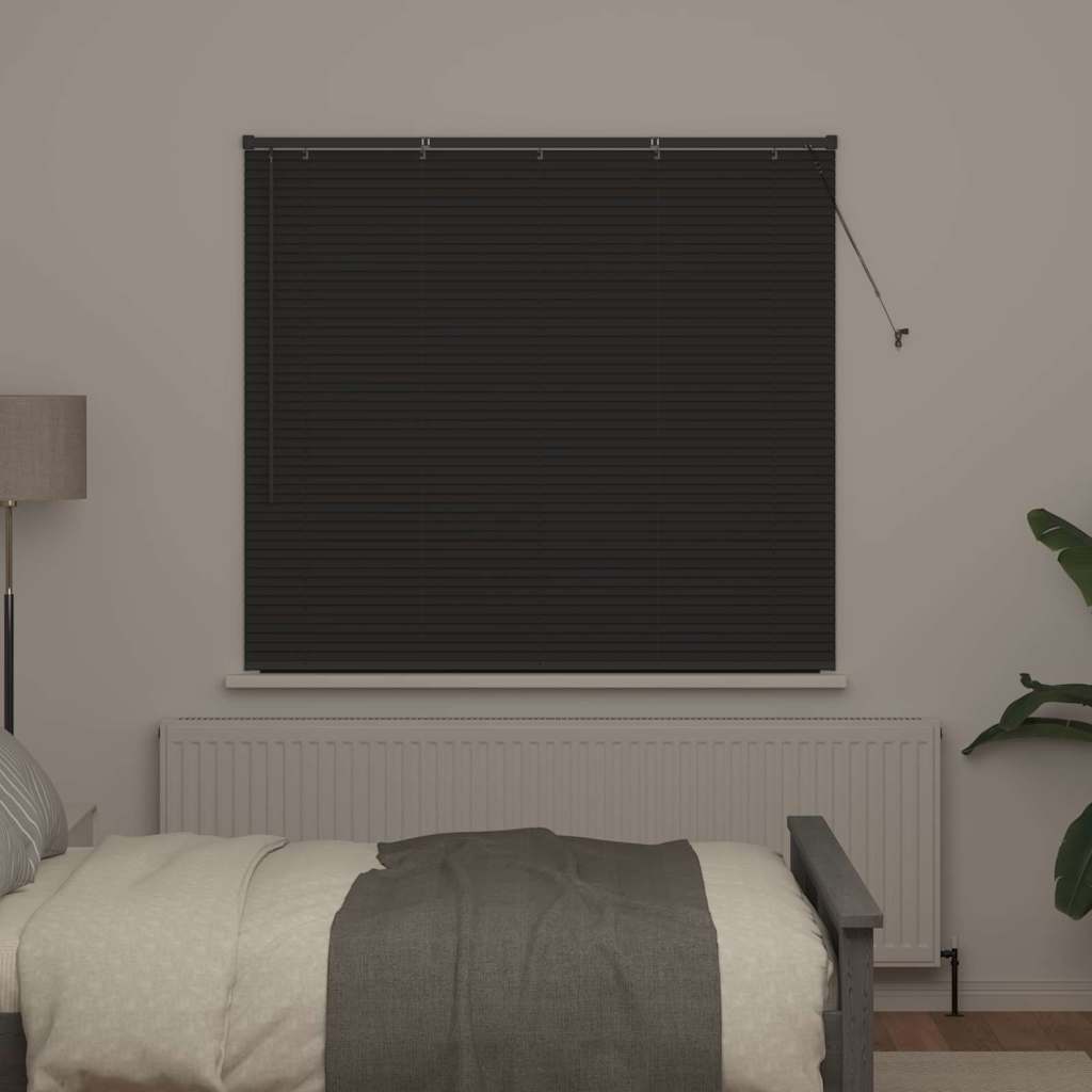 Venetian Blinds Manual Dark Grey 130 x 150 cm Aluminium