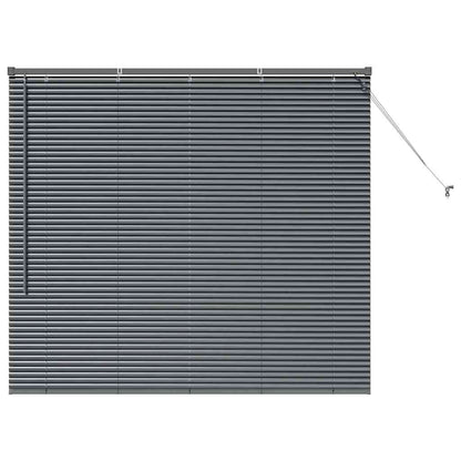 Venetian Blinds Manual Dark Grey 130 x 150 cm Aluminium