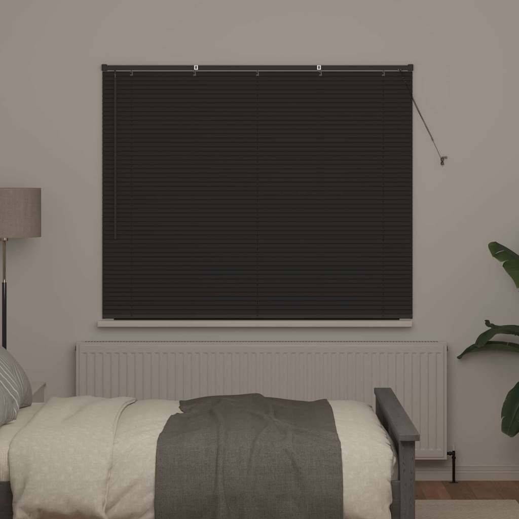 Venetian Blinds Manual Dark Grey 130 x 155 cm Aluminium
