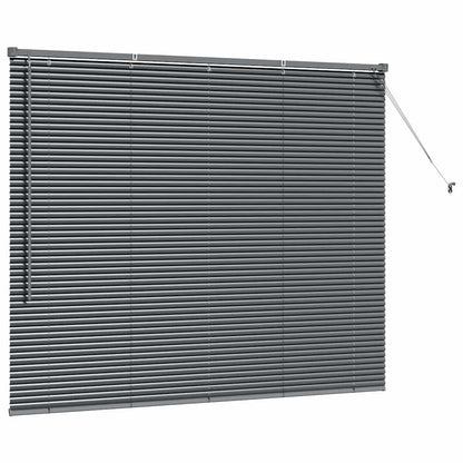 Venetian Blinds Manual Dark Grey 130 x 155 cm Aluminium