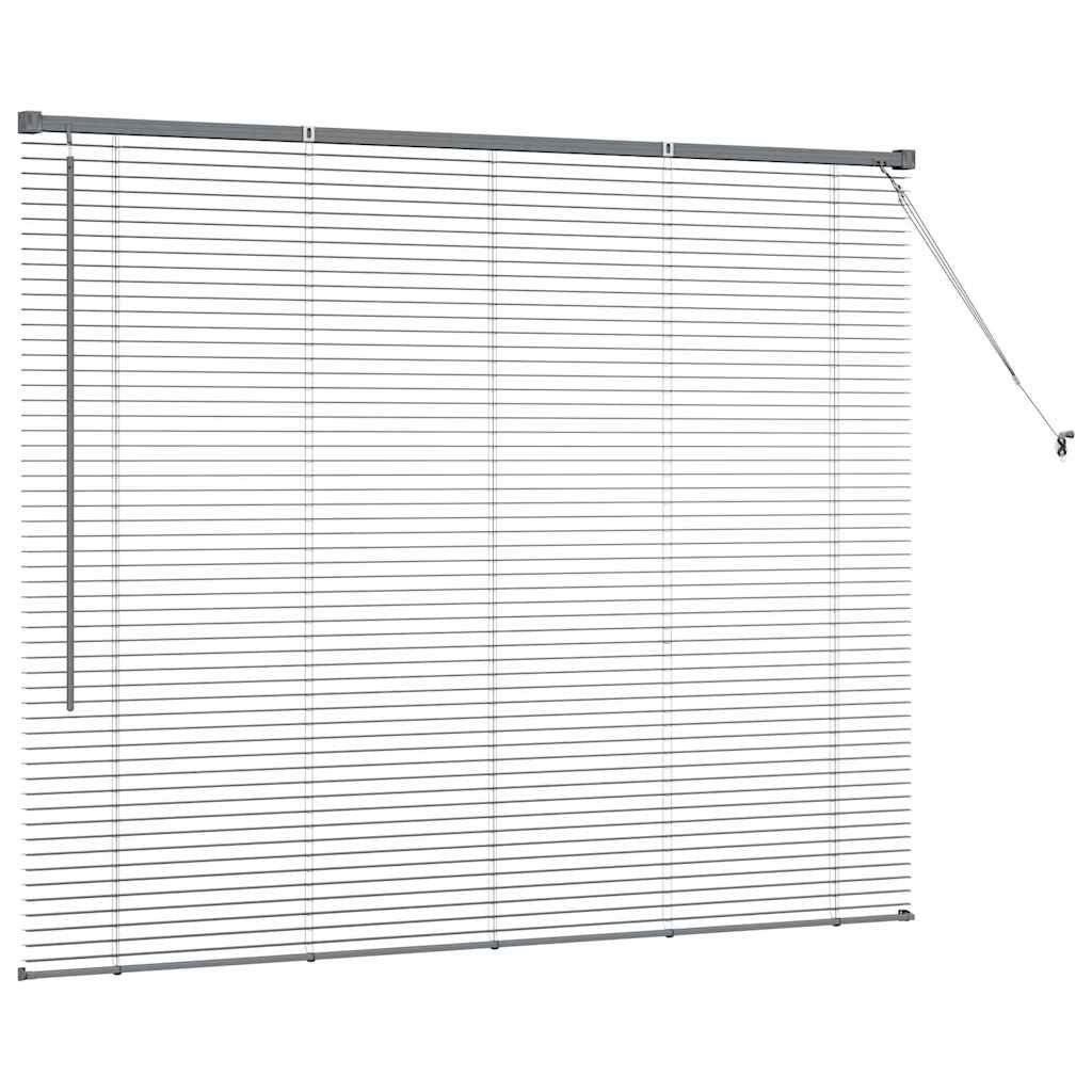 Venetian Blinds Manual Dark Grey 130 x 155 cm Aluminium