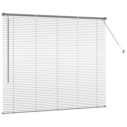 Venetian Blinds Manual Dark Grey 130 x 155 cm Aluminium
