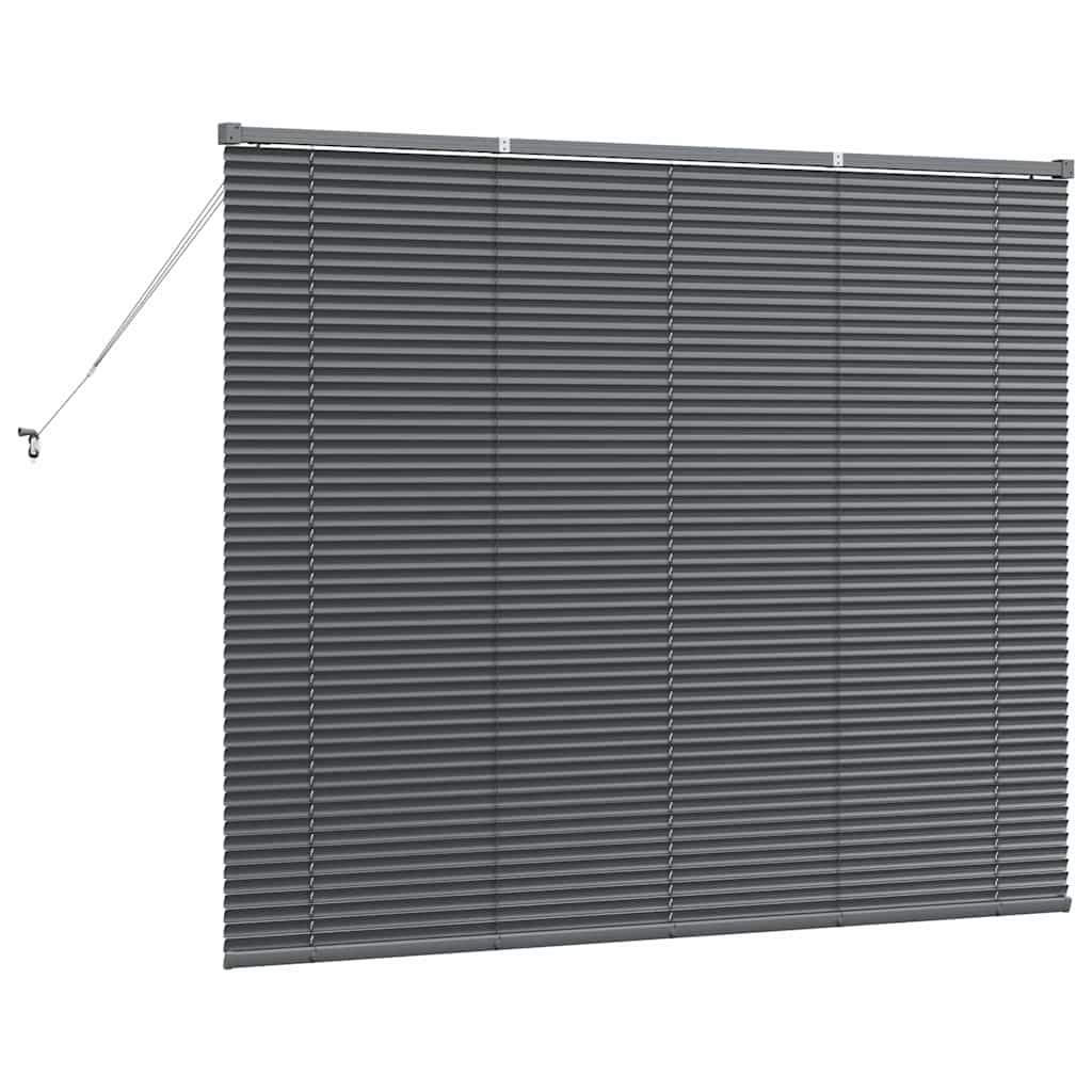 Venetian Blinds Manual Dark Grey 130 x 155 cm Aluminium