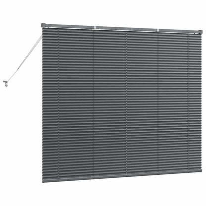 Venetian Blinds Manual Dark Grey 130 x 155 cm Aluminium
