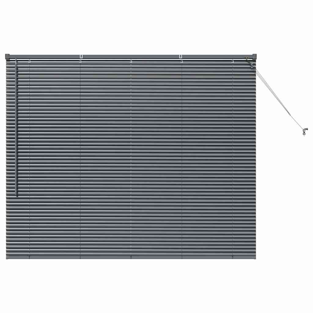 Venetian Blinds Manual Dark Grey 130 x 155 cm Aluminium