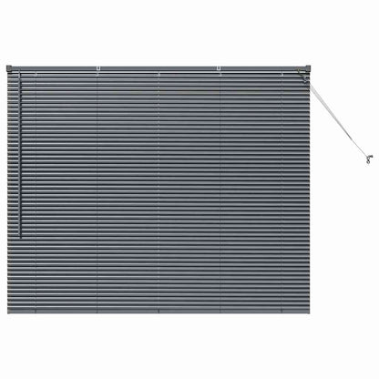 Venetian Blinds Manual Dark Grey 130 x 155 cm Aluminium