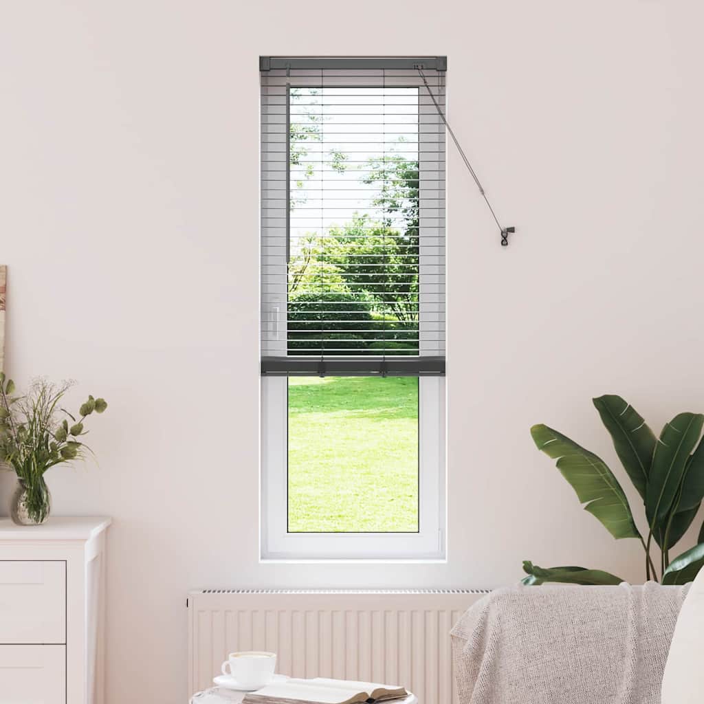 Venetian Blinds Manual Dark Grey 175 x 50 cm Aluminium