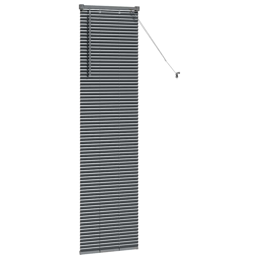 Venetian Blinds Manual Dark Grey 175 x 50 cm Aluminium