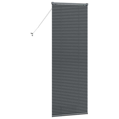 Venetian Blinds Manual Dark Grey 175 x 55 cm Aluminium