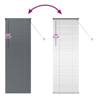 Venetian Blinds Manual Dark Grey 175 x 55 cm Aluminium