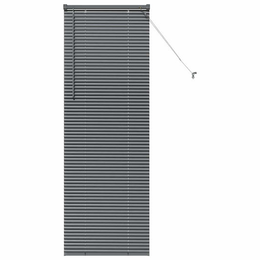 Venetian Blinds Dark Grey 175 x 60 cm Aluminium