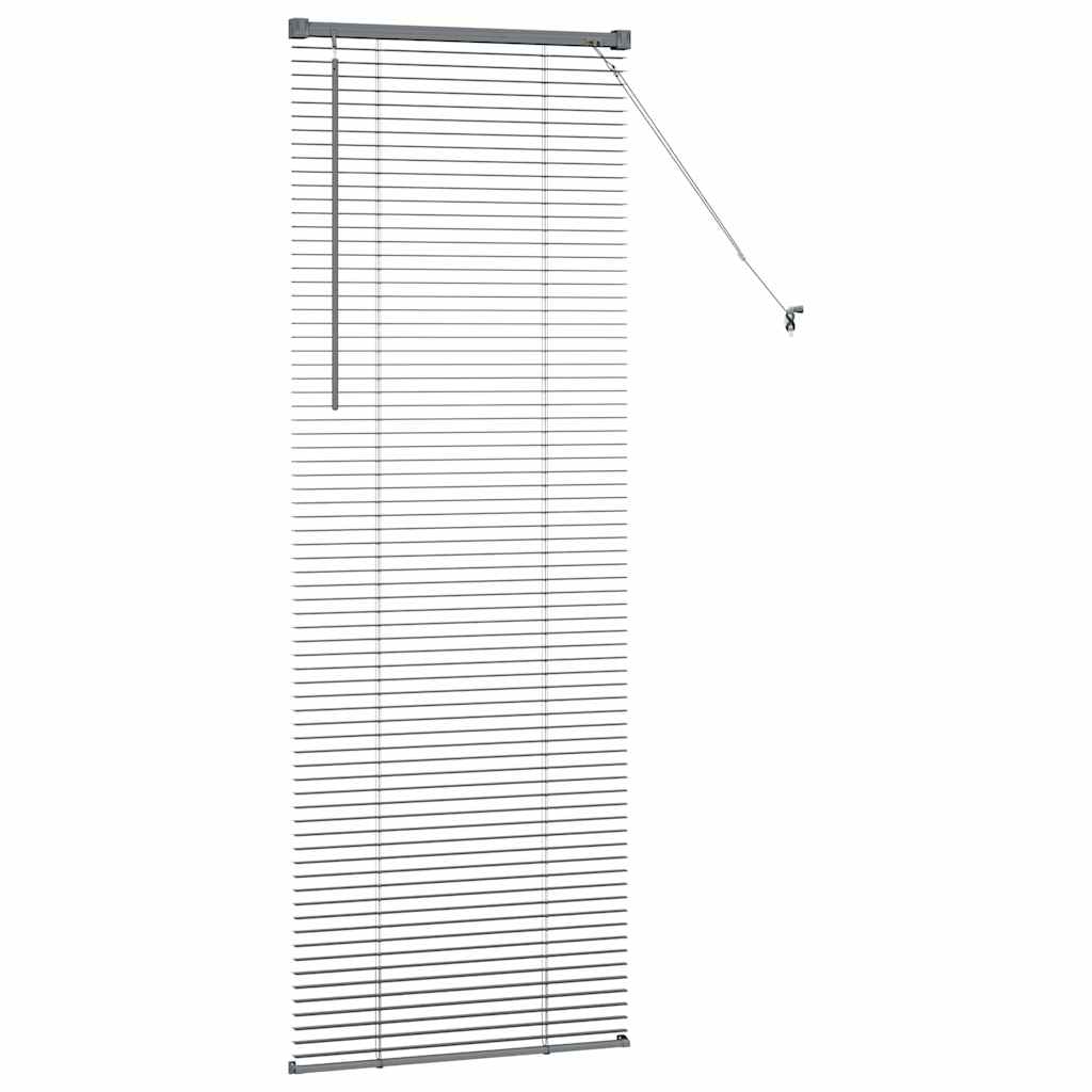 Venetian Blinds Manual Dark Grey 175 x 65 cm Aluminium
