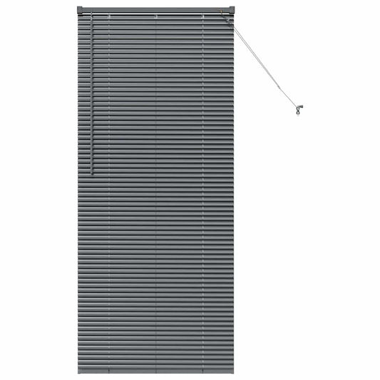 Venetian Blinds Dark Grey 175 x 75 cm Aluminium