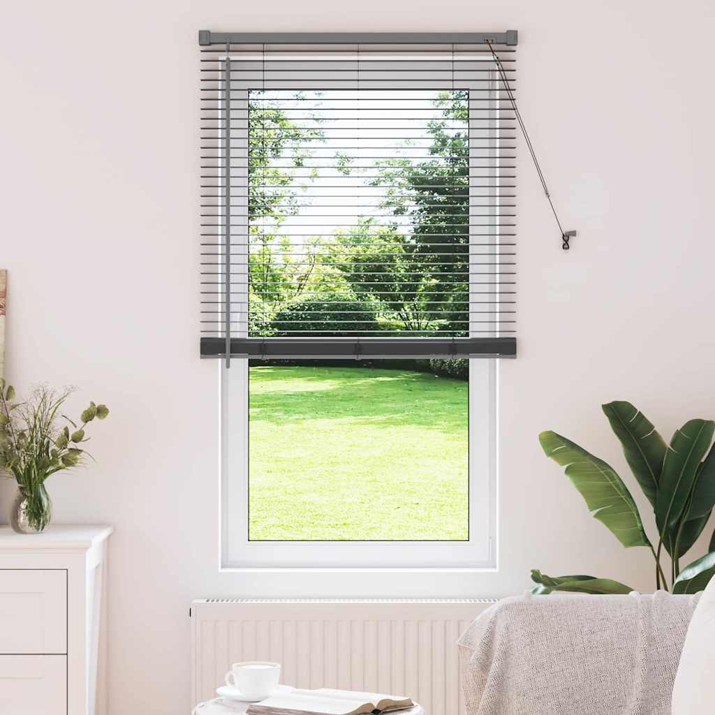 Venetian Blinds Manual Dark Grey 175 x 80 cm Aluminium