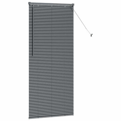 Venetian Blinds Manual Dark Grey 175 x 80 cm Aluminium