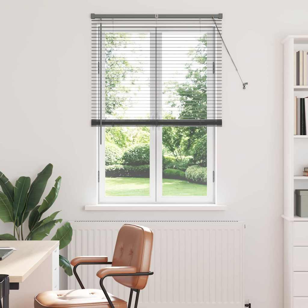 Venetian Blinds Manual Dark Grey 175 x 90 cm Aluminium