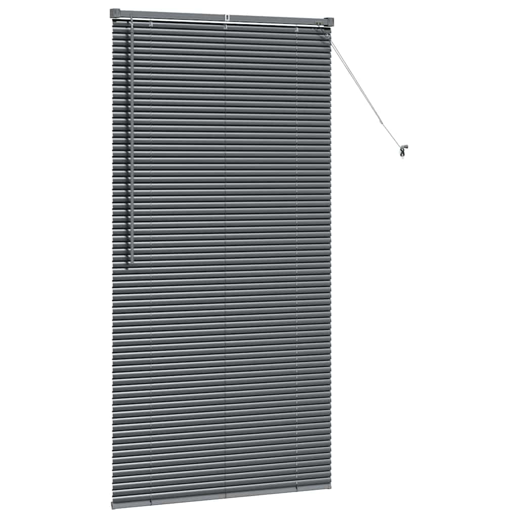 Venetian Blinds Manual Dark Grey 175 x 90 cm Aluminium