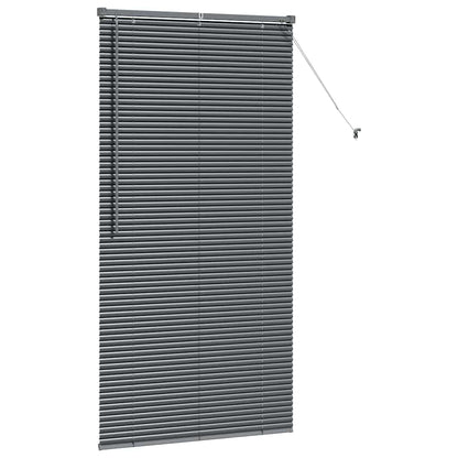 Venetian Blinds Manual Dark Grey 175 x 90 cm Aluminium