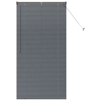Venetian Blinds Manual Dark Grey 175 x 90 cm Aluminium