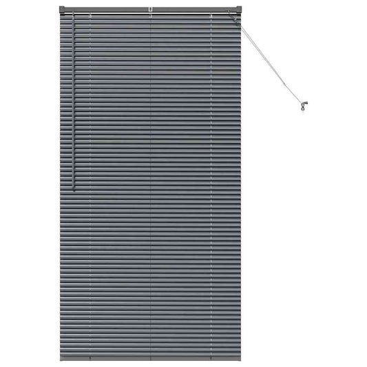Venetian Blinds Dark Grey 175 x 95 cm Aluminium